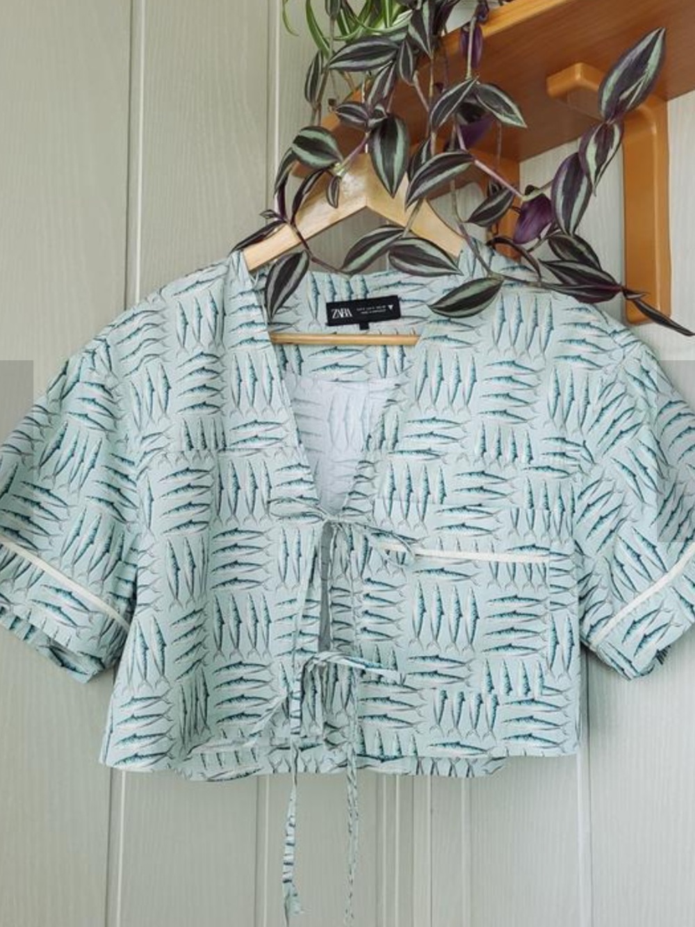 ZARA Crop Summer Print Top, Sz Small.